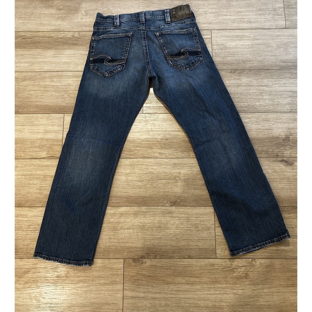 Silver Jeans Co Zac Relaxed Mens Jeans 33x32 Country Western Cowboy Nice Fading - Picture 2 of 10